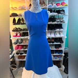 Ellen Tracy Blue Sleeveless Dress size 10 Petite